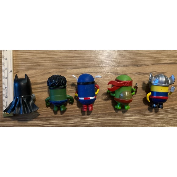 Set of 5 Minion Despicable Me Action Figure  SUPER HEROES Hulk Ninja Turtle Batm - Picture 2 of 2